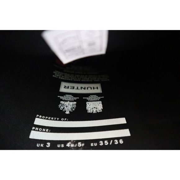 Hunter Men Sz 4 WMNs 5 Black Original Back Adjustable Gloss Tall Rain Boots - Picture 8 of 16